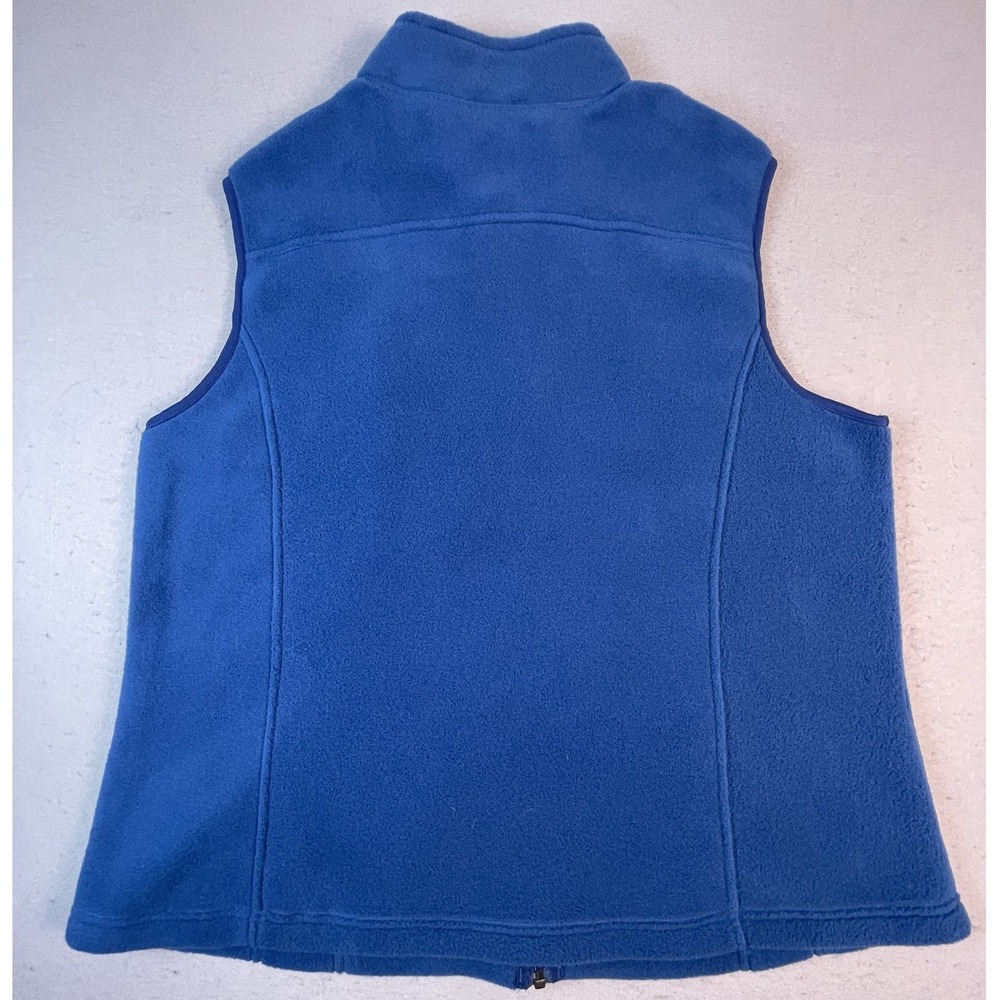 Eddie Bauer Vest Womens 2XL Blue Busch Beer Full Zip Fleece L.I.T. Tech New - Picture 11 of 11